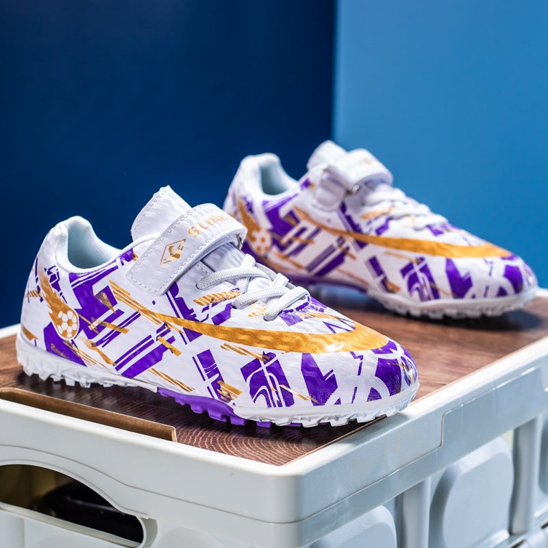 Activities New Children'S Football Shoes Spike Magic Buckle Code People Lawn Student Competition Training Football Shoes 28-39 - Image 1